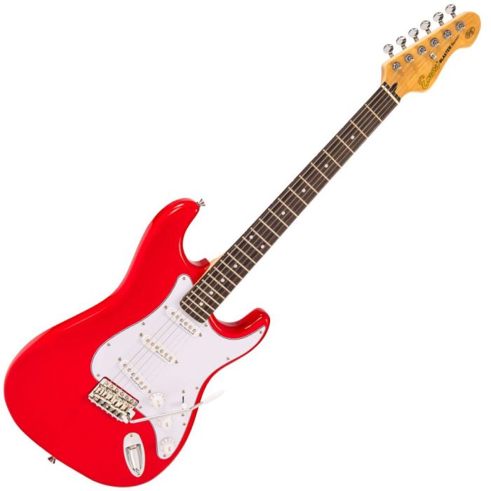 Encore Electric Guitar Gloss Red, front view