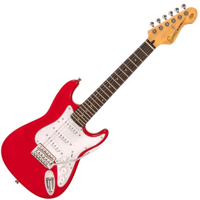 Encore 3/4 Electric Guitar Gloss Red, front view