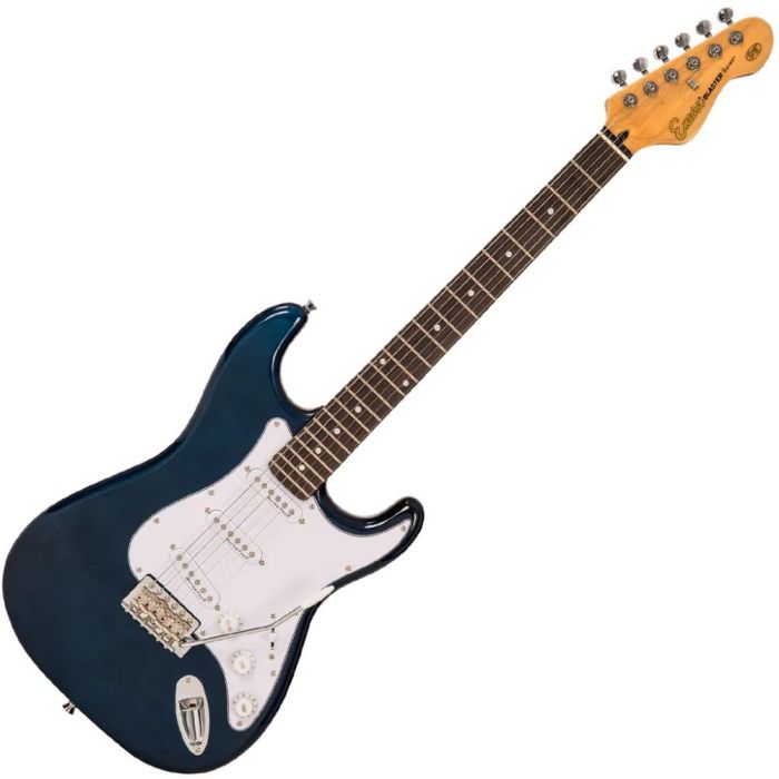 Encore Electric Guitar Candy Apple Blue, front view