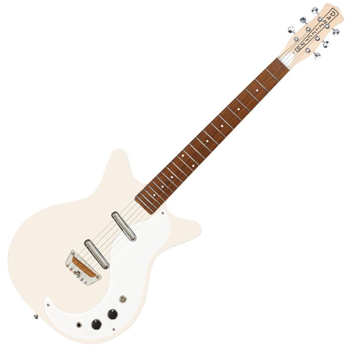 danelectro the stock 59 electric guitar vintage cream, front view