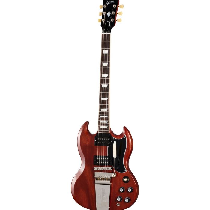 Gibson Sg Standard Faded 61 W Maestro Vibrola Vintage Cherry Satin, front view