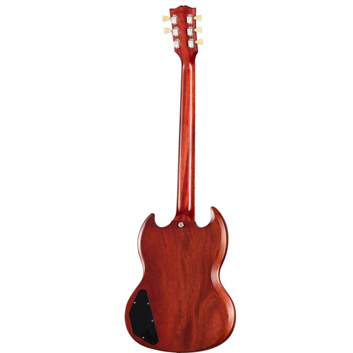 Gibson Sg Standard Faded 61 W Maestro Vibrola Vintage Cherry Satin, rear view