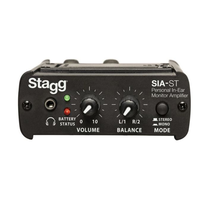 Front view of the Stagg SIA-ST Personal In-Ear Monitor Amplifier
