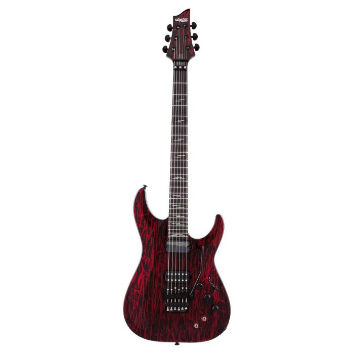 Schecter C-1 FR-S Silver Mountain Blood Moon, front view