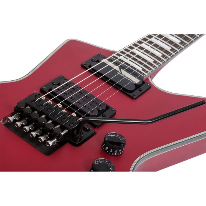 Schecter E-1 FR-S Spec Edition Candy Apple Red, body closeup