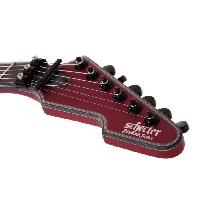 Schecter E-1 FR-S Spec Edition Candy Apple Red, headstock front