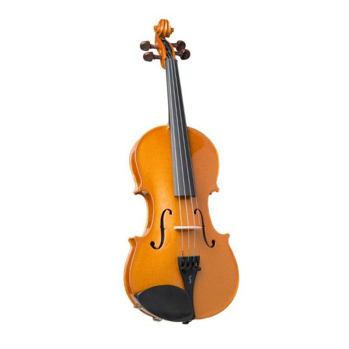 Harlequin Violin Outfit Orange 4 4, front view
