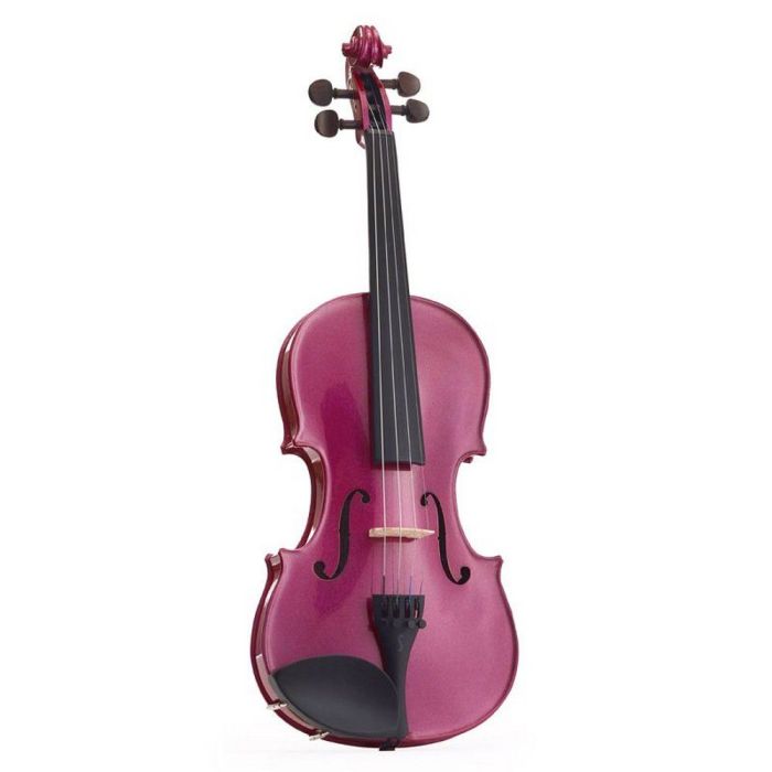 Harlequin Violin Outfit Raspberry Pink 1 2, front view