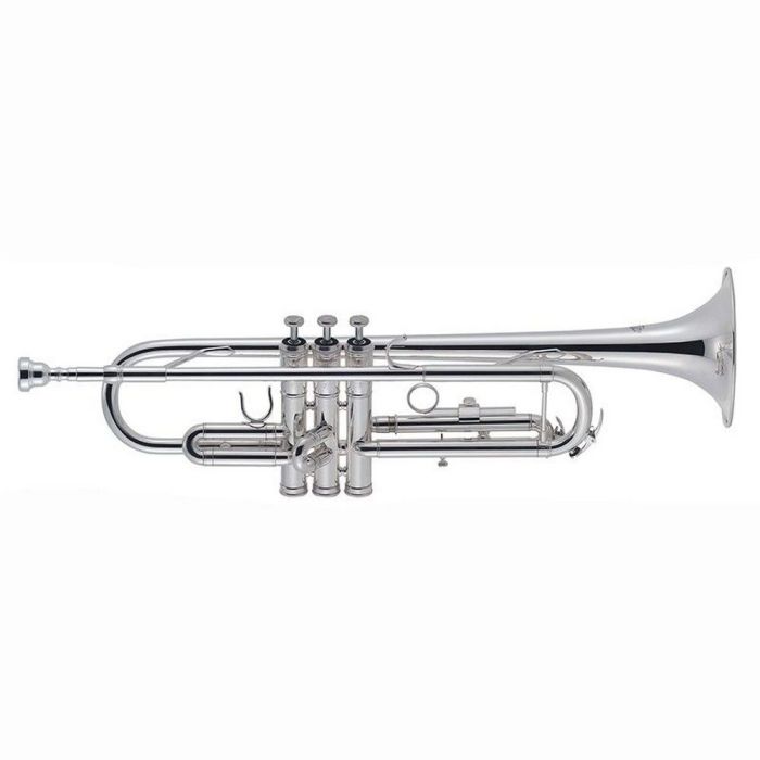 J Michael Trumpet Outfit Silver Plated, front view