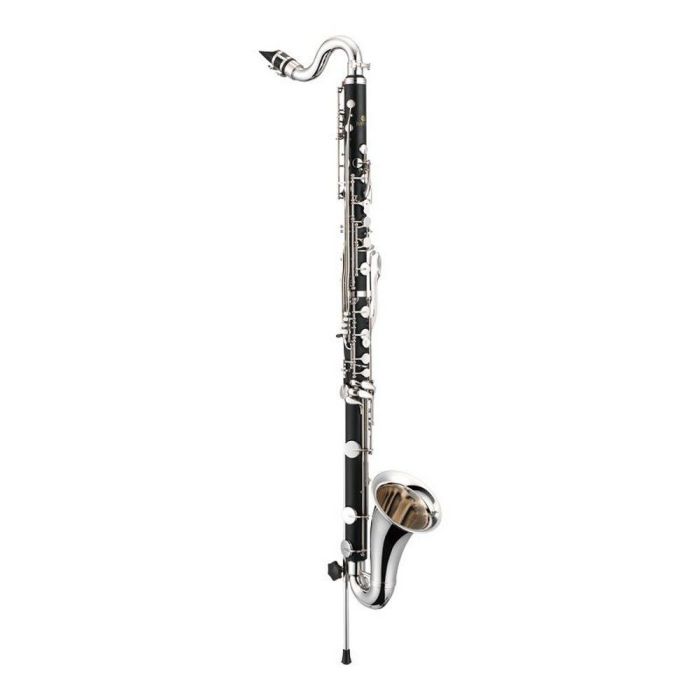 Jupiter Bb Bass Clarinet Bb Abs Silver Plated, front view