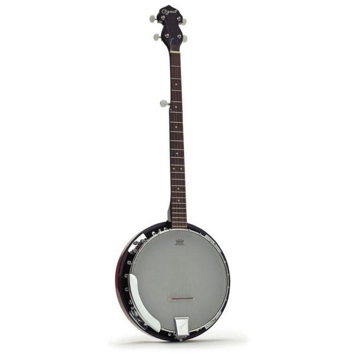 Ozark 5 String Banjo And Padded Cover, front view