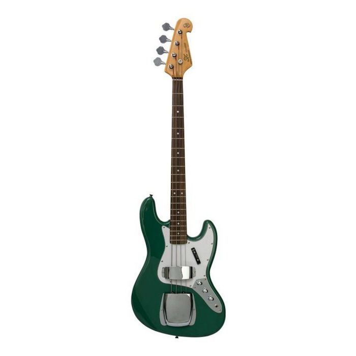Sx Electric Bass Jb Vintage Green, front view