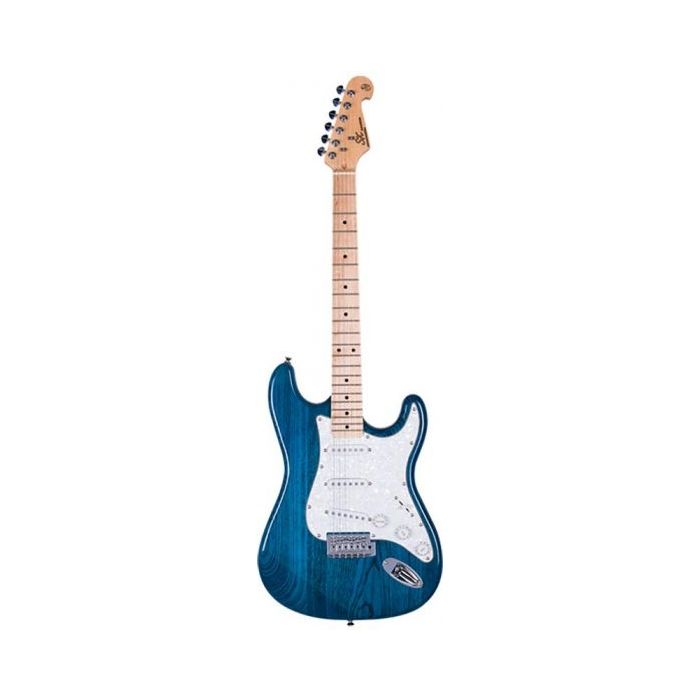 SX Electric Guitar SC Swamp Ash/ Maple Transparent Blue