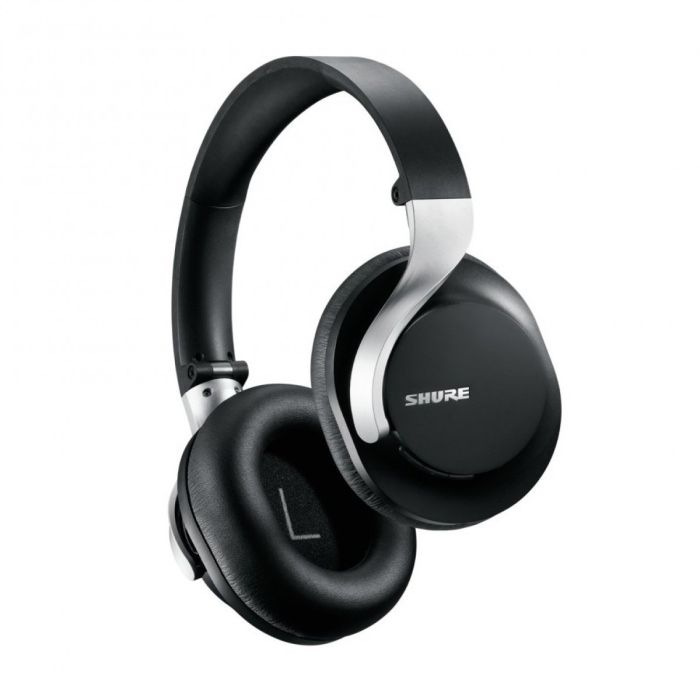 Angled view of the Shure AONIC 40 Premium Wireless Headphones Black