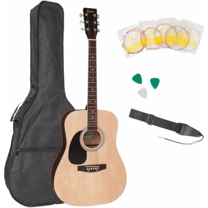 Encore Left Handed Acoustic Guitar Outfit - Natural