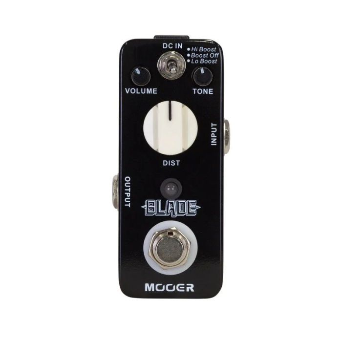 Mooer Blade Metal Distortion FX Pedal top-down view