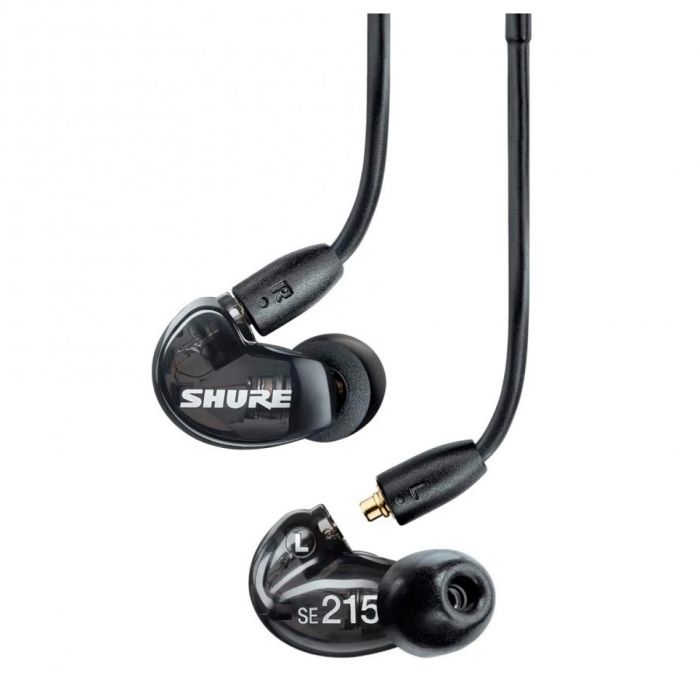 Front view of the Shure AONIC 215 Sound Isolating Earphones Black