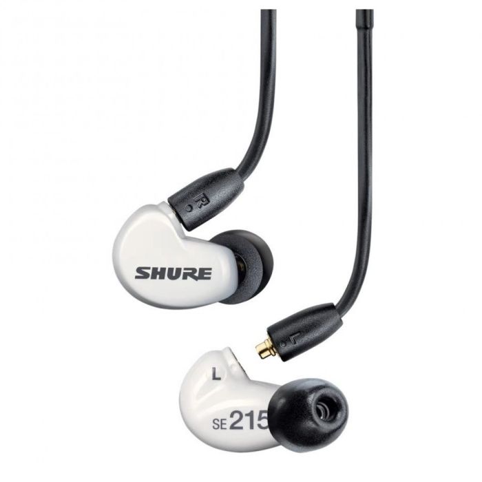 Front view of the Shure AONIC 215 Sound Isolating Earphones White