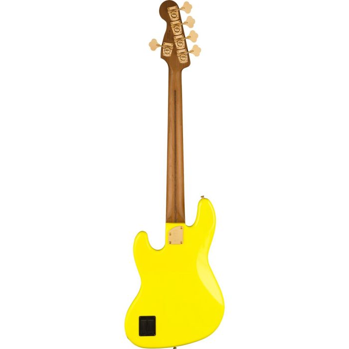 Fender MonoNeon Jazz Bass V, Neon Yellow rear view