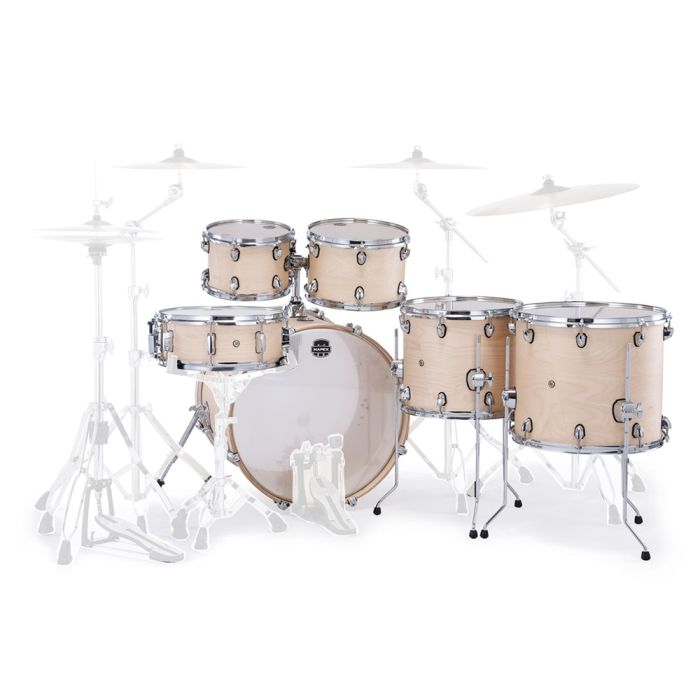Mapex Mars Maple Drum Shell Pack 6pc Natural Satin back