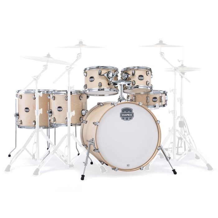 Mapex Mars Maple Drum Shell Pack 6pc Natural Satin front