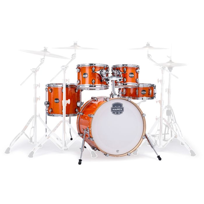 Mapex Mars Maple Shell Pack 5pc Glossy Amber front