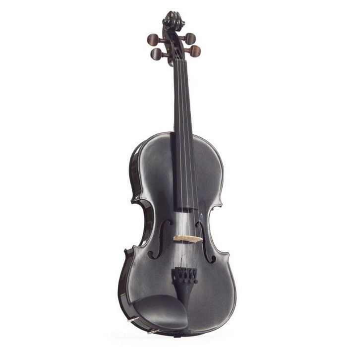 Harlequin 1401FBK Violin Outfit, Black 1-4 front view