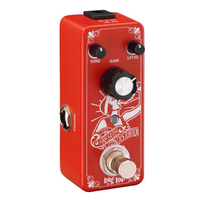 Big Top Fire Eater Mini Distortion Pedal, right-angled view