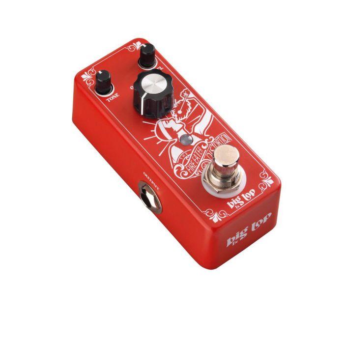 Big Top Fire Eater Mini Distortion Pedal, tilted view
