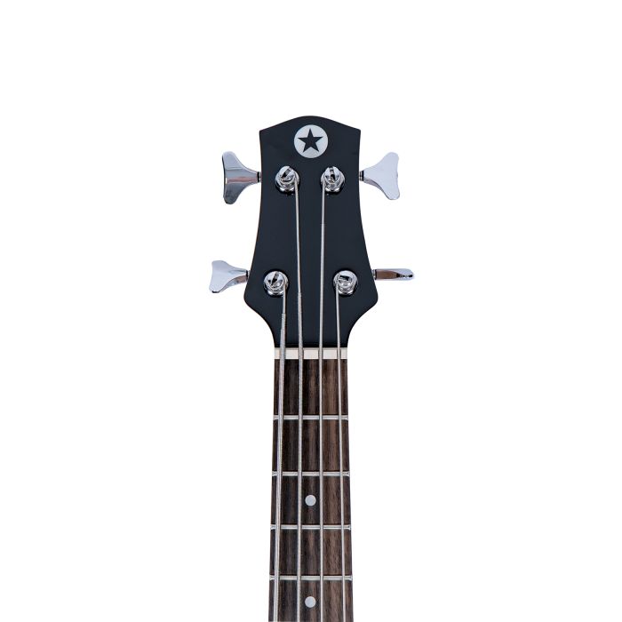 Blackstar Carry-On ST Vintage White Travel Bass Guitar headstock closeup