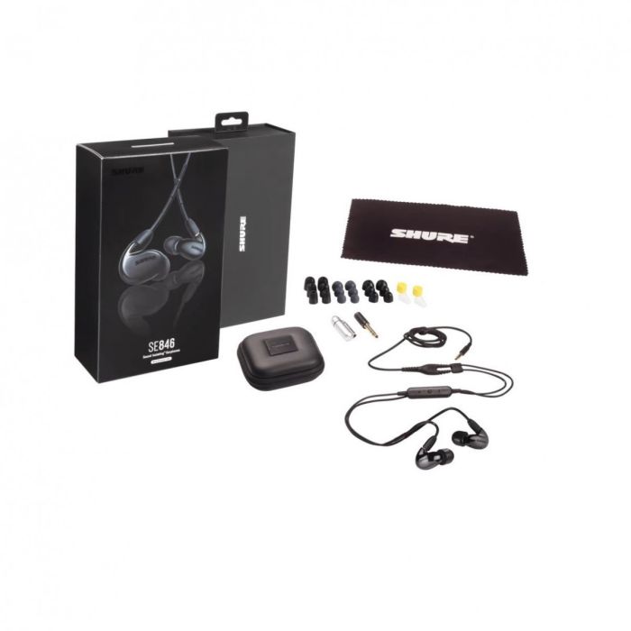 Contents overview of the Shure SE846 Earphones with RMCE-UNI, Black
