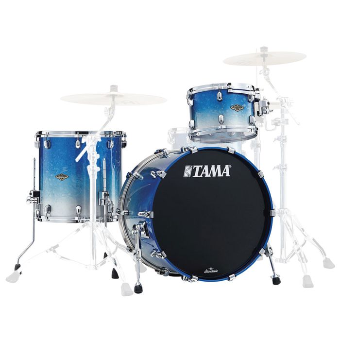 Tama Starclassic W/B 3pc Shell Pack Molten Blue Ice Fade front