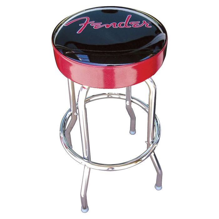 Fender 24 inch Logo Barstool, Red Black front view