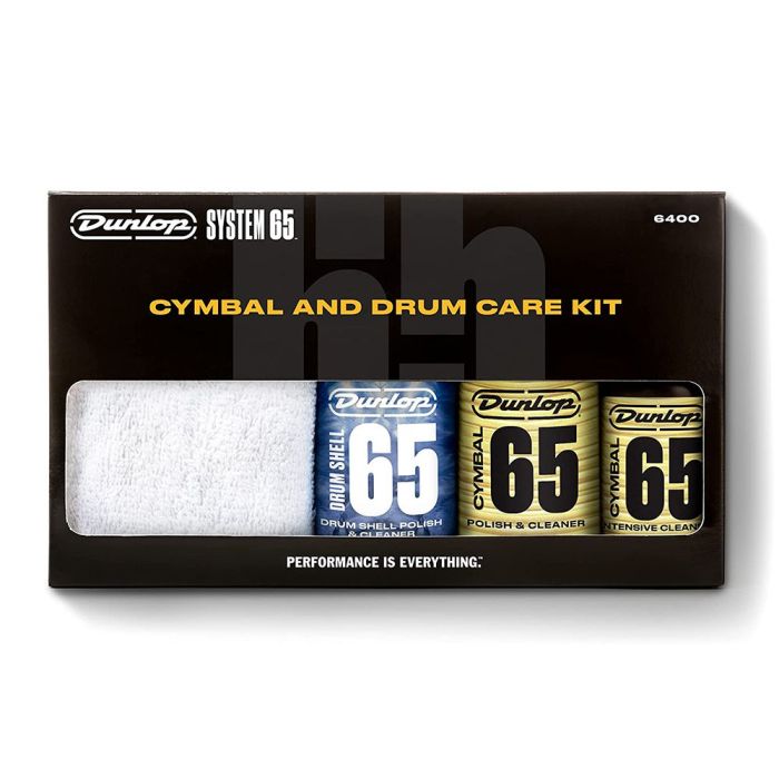 Dunlop 6400 System 65 Cymbal & Drum Care Kit front of package