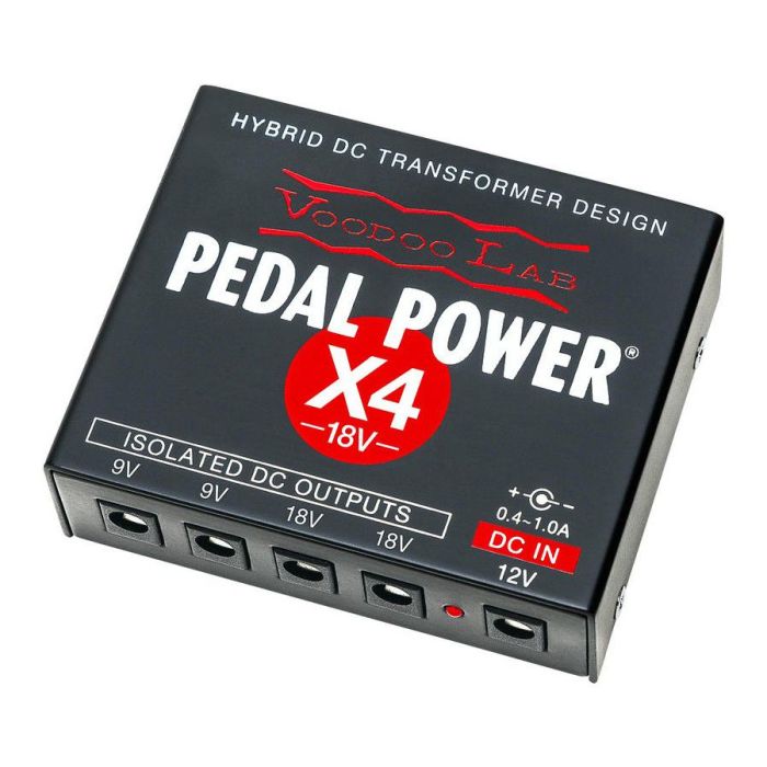 Voodoo Lab Pedal Power X4 18V with PSU left-angled view