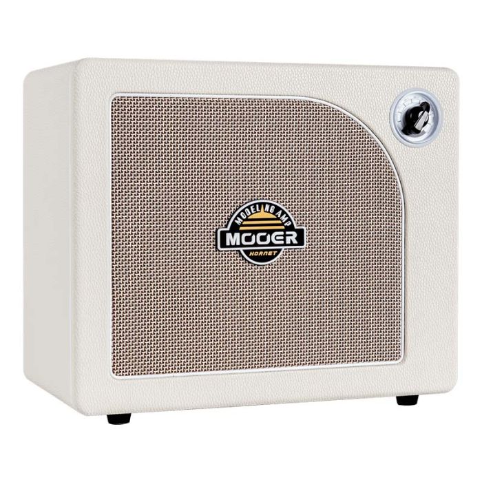 Angled view of the Mooer Hornet 30w White