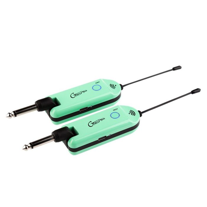 Mooer GWU4 GTRS Air Plug Guitar Wireless System, Green front view