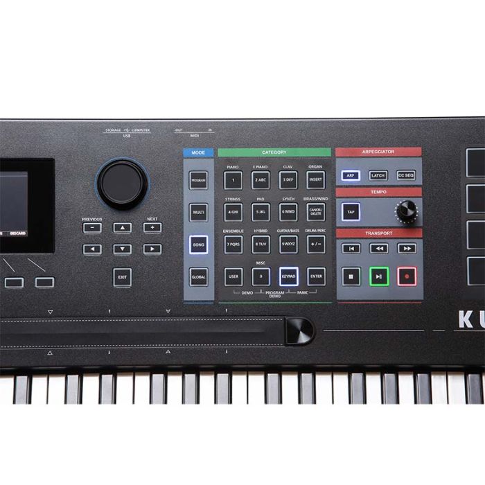 Controls view on the Kurzweil K2700 Keyboard Workstation