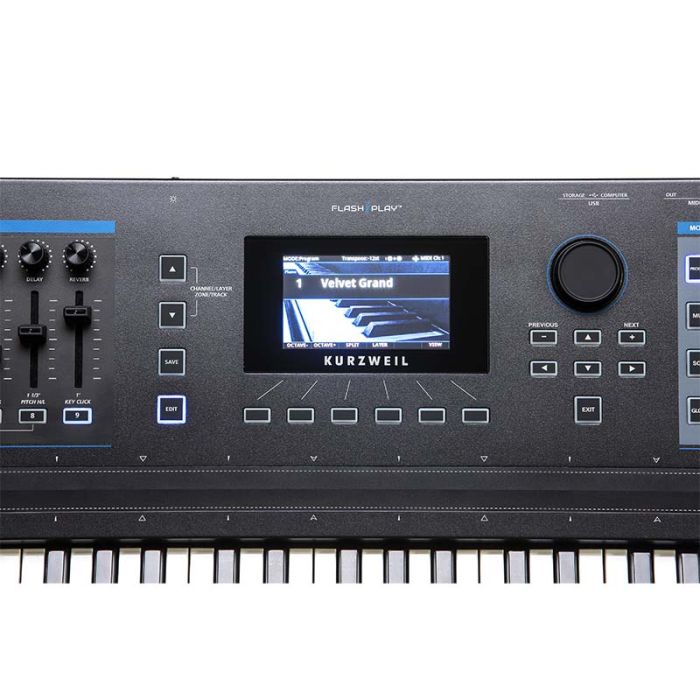 View of the display on the Kurzweil K2700 Keyboard Workstation