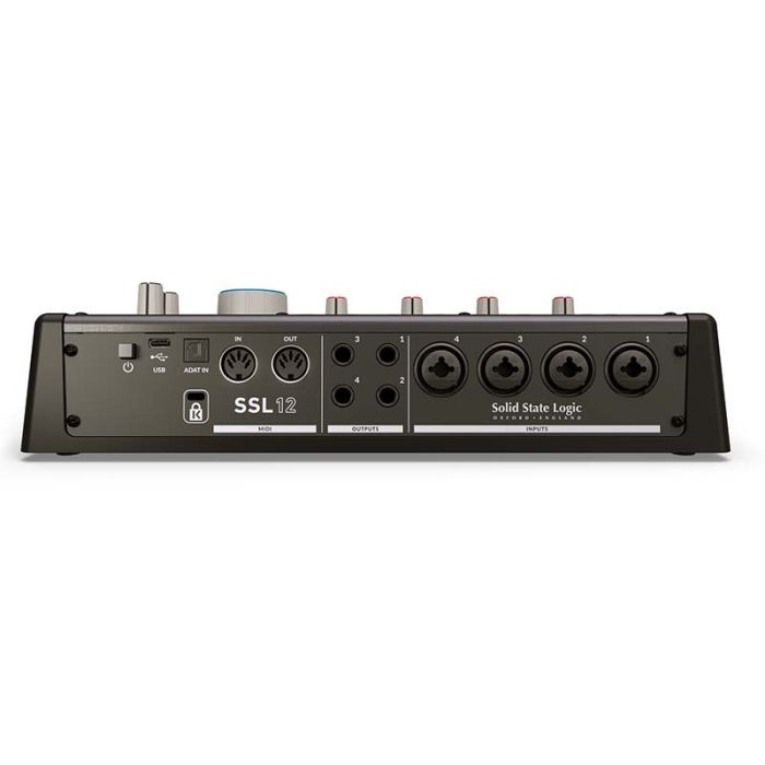 Back view of the Solid State Logic SSL 12 USB Audio Interface