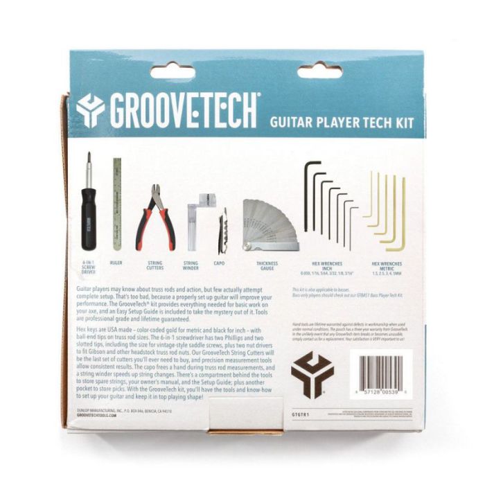 GrooveTech Guitar Player Tech Kit boxed rear view
