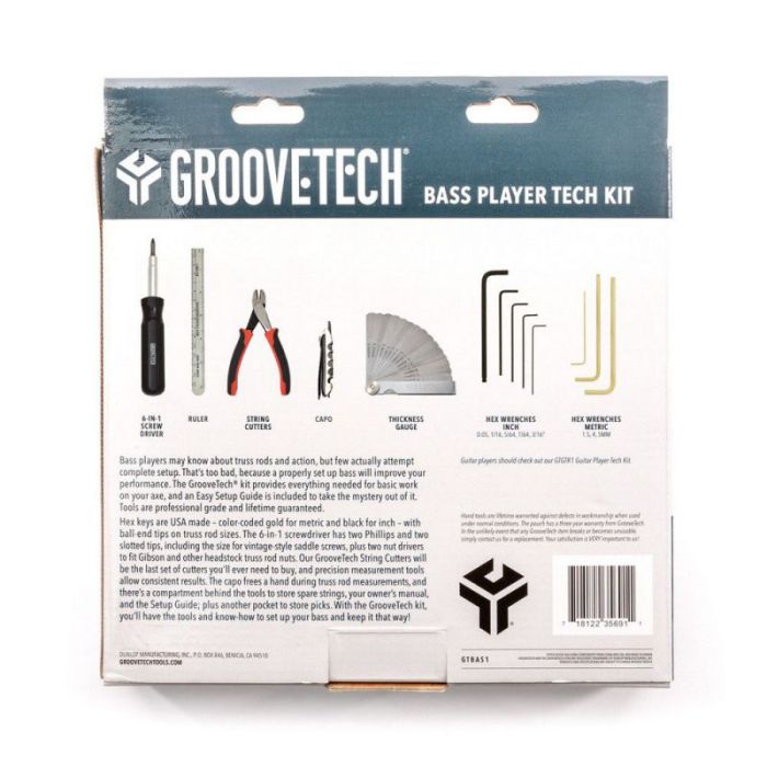 GrooveTech Bass Player Tech Kit boxed rear view