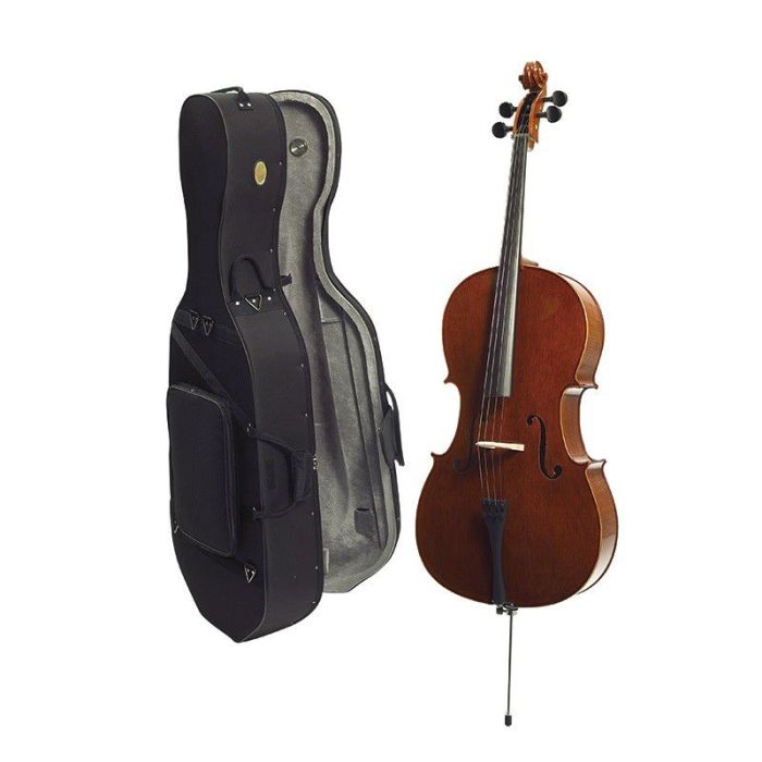 Stentor 1586E Cello Outfit Conservatoire With Hard Case 1/2 front view