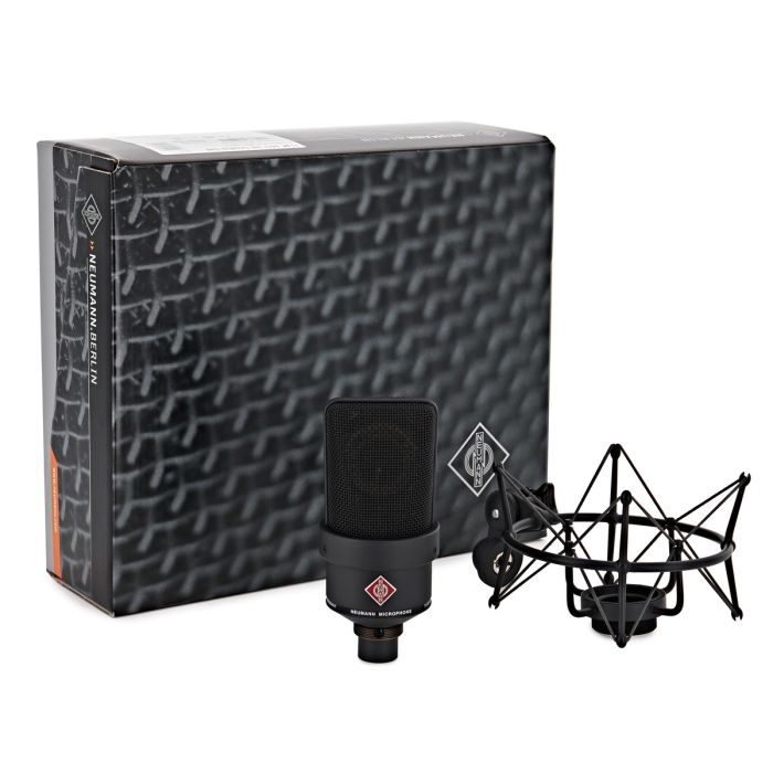 View of the contents included with the Neumann TLM 103 MT Microphone Studio Set Black