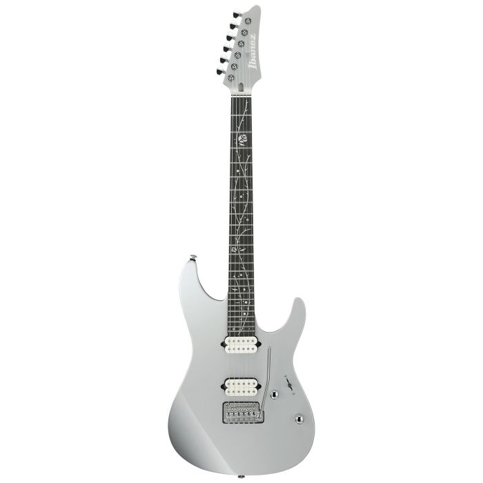 Ibanez TOD10 Tim Henson Signature Guitar, Silver front view