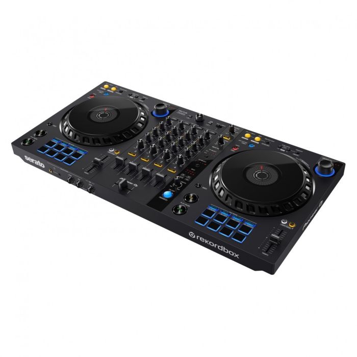 Angled view of the Pioneer DDJ-FLX6 4-Channel USB DJ Controller