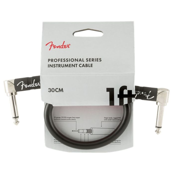 Fender Professional Series Instrument Cables Angle/Angle  1ft