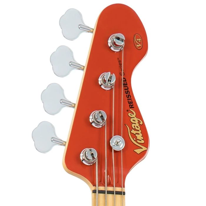 Vintage V4 Bass Maple Fb Firenza Red headstock