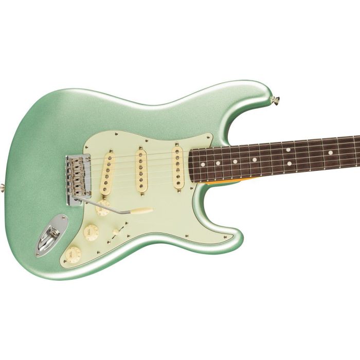 Fender American Professional II Stratocaster RW, Mystic Surf Green right angled view