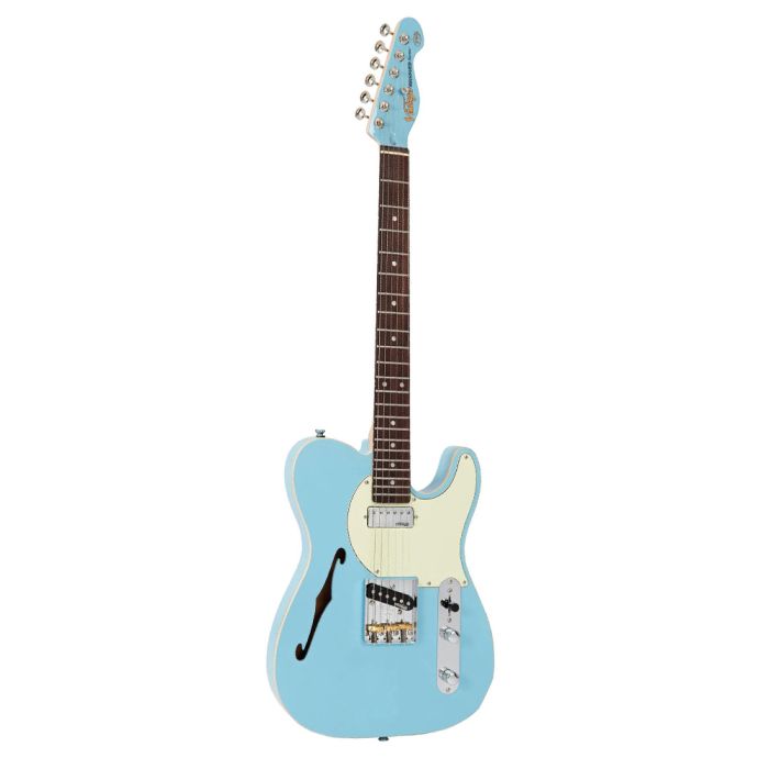 Vintage V72 Electric Guitar Laguna Blue straight